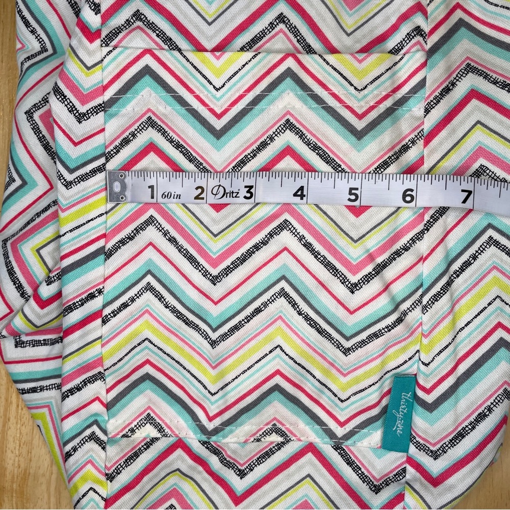 Thirty-one Retired Roundabout Party Punch Reversible Cotton Crossbody Hobo Bag - Picture 14 of 16